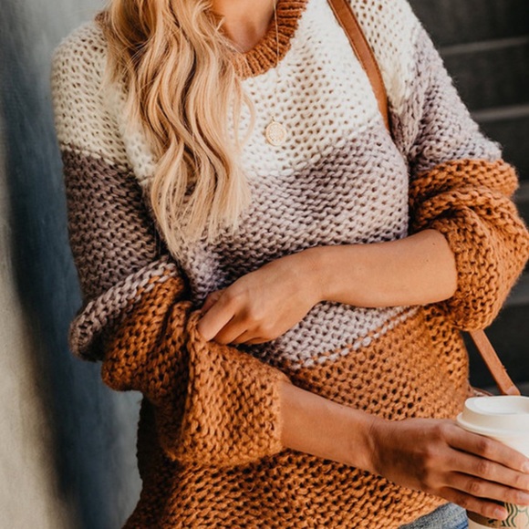 Casual Color Block Sweater - Picture 5 of 8